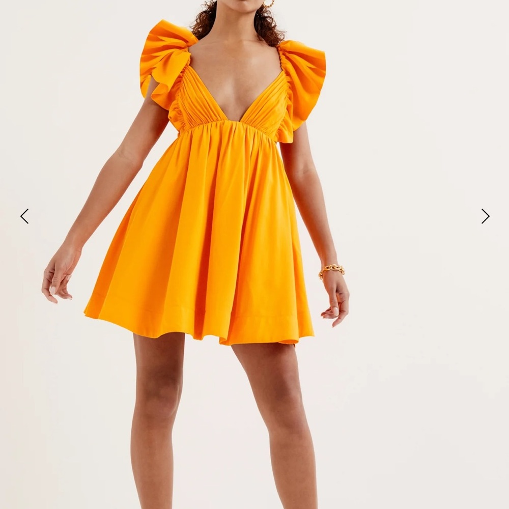 NWT! for love and lemons Clementine Mini Dress in color orange!
